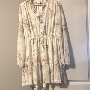 Brand new Evernew white lace detail dress in size 8 with tags